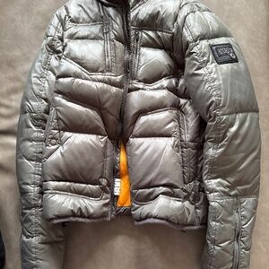 Diesel Men's Size Large Grey/green Puffer Jacket